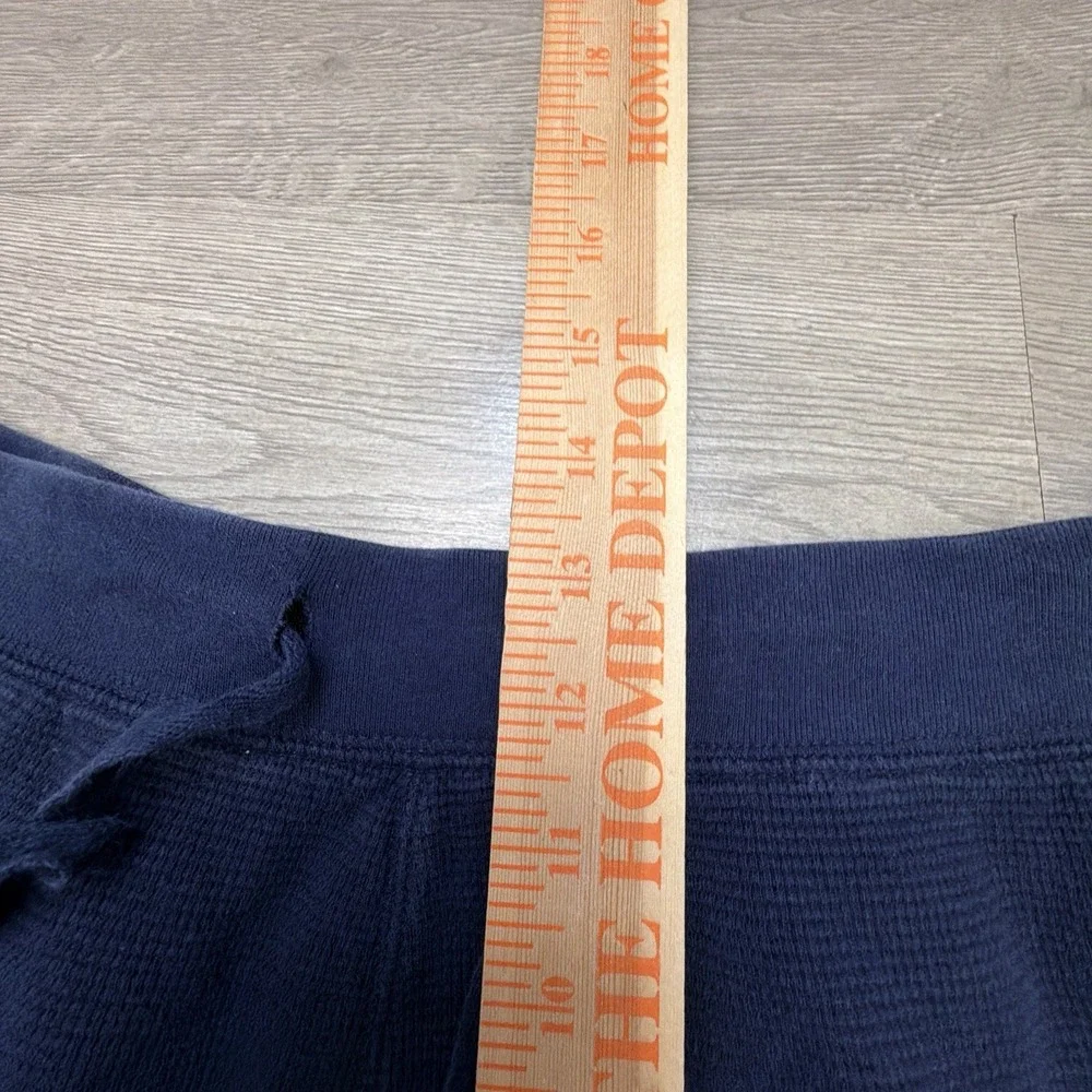 Polo Ralph Lauren Lounge Pants Mens 2XL Blue Waffle Knit Cotton Drawstring Logo